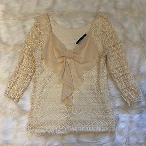 Open back lace top. Francesca’s Closet.